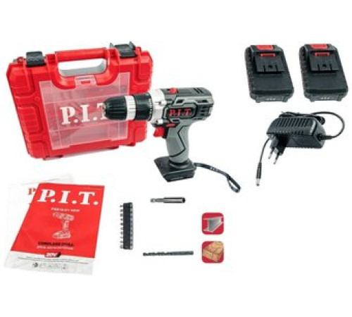 Дрель-шуруповерт P.I.T. PSR18-D1 New с 2-мя АКБ, кейс
