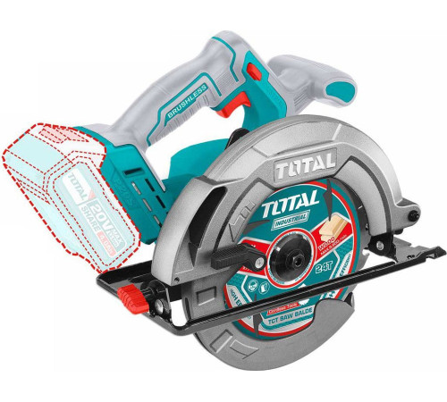Дисковая циркулярная пила Total TSLI1851 без АКБ