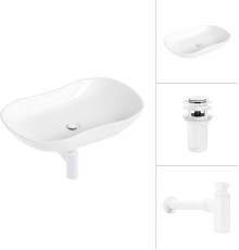 Умывальник Lauter 21570 + клапан 21190W + сифон 21635W белый матовый