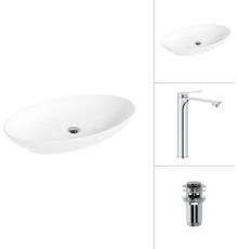 Умывальник Lauter 21571 + Rio 21AM12672 с донным клапаном 21190CH хром