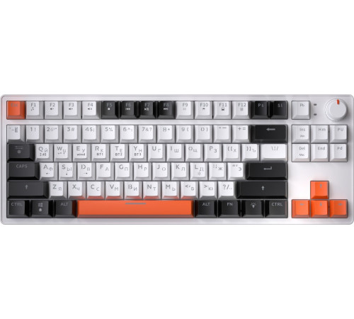 Клавиатура JEGG ZA87 Pro White Black Orange TNT Yellow
