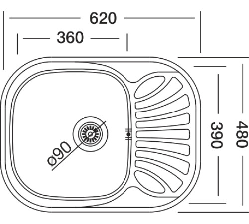 Кухонная мойка  Kromevye Bianсa EC 305 D