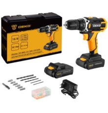 Дрель-шуруповерт Deko Sharker 16V Set 63 083-1041 с 2-мя АКБ, кейс