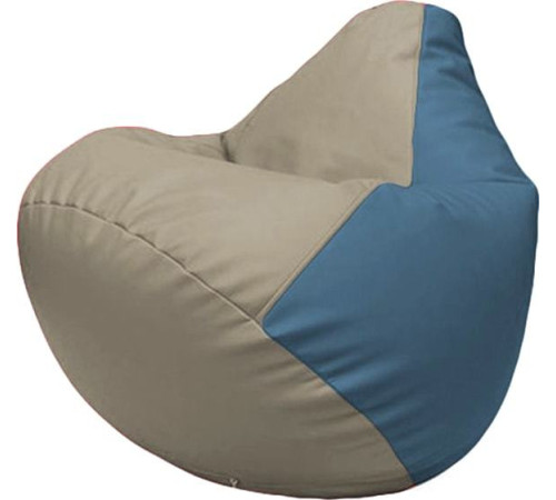 Кресло-мешок Flagman Груша Макси Г2.3-0203 светло-серый/синий