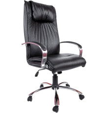 Офисное кресло Деловая обстановка Артекс Хром ХН кожа черный