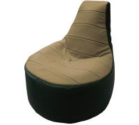 Кресло-мешок Flagman Трон Т1.3-43 темно-бежевый/зеленый