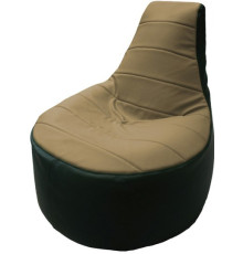 Кресло-мешок Flagman Трон Т1.3-43 темно-бежевый/зеленый