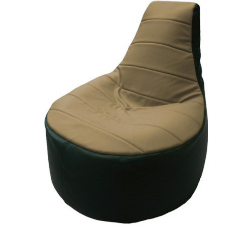 Кресло-мешок Flagman Трон Т1.3-43 темно-бежевый/зеленый
