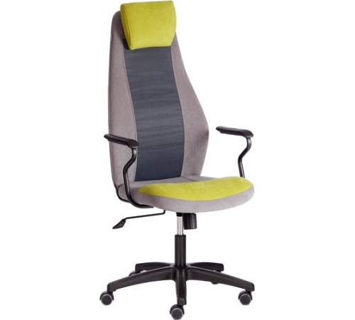 Офисное кресло TetChair Aviator флок/ткань олива/серый/серый