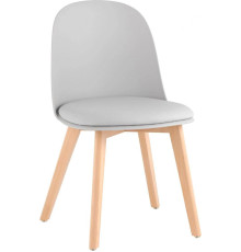 Стул Stool Group Fog с подушкой SL-7022DM светло-серый, деревянные ножки