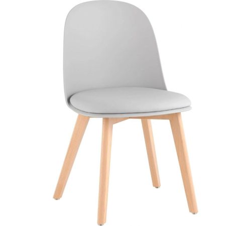 Стул Stool Group Fog с подушкой SL-7022DM светло-серый, деревянные ножки