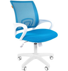Офисное кресло CHAIRMAN 696 white голубой