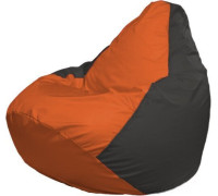 Кресло-мешок Flagman Груша Макси Г2.1-210 серый темный/оранжевый