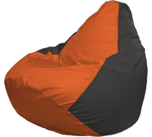 Кресло-мешок Flagman Груша Макси Г2.1-210 серый темный/оранжевый