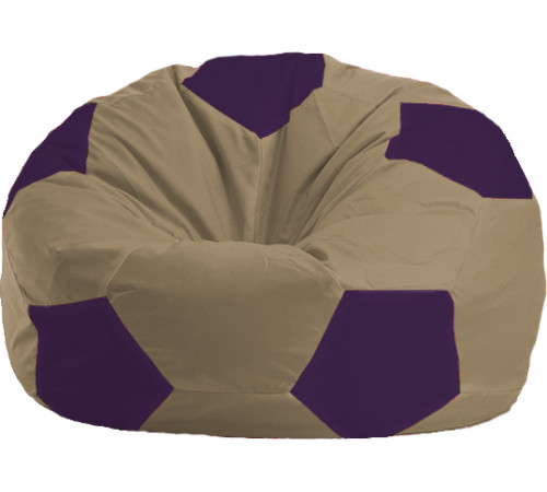 Кресло-мешок Flagman Мяч Стандарт М1.1-78 бежевый/фиолетовый
