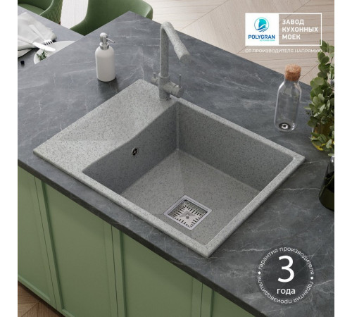 Кухонная мойка Polygran Blade 660 светло-серый