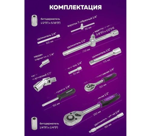 Универсальный набор инструментов Помощник 4821-559163 59163