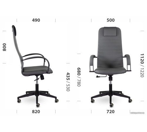Офисное кресло UTFC СН-601 Соло Пластик SOLOBL СР S-0401/TW-01/Е11-К черный