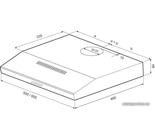 Кухонная вытяжка Krona EVA 600 PB белый