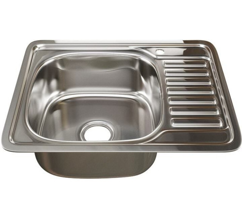 Кухонная мойка Mixline 528192 левая, полированная, 0.6 мм