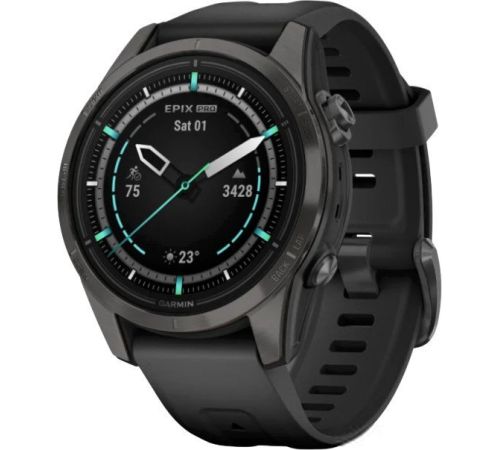 Умные часы Garmin Epix Pro Gen 2 Sapphire 42 мм карбоново-серый титан/черный