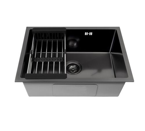 Кухонная мойка Aquaforta 550*450, коландер BLACK DECOR