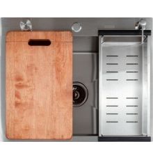 Кухонная мойка Futur FK 6050 Eco Embossing Pop-up Board plus Satin