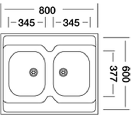 Кухонная мойка  Kromevye N 432 K