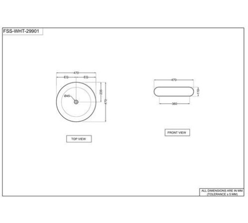 Умывальник Jaquar FSS-WHT-29901
