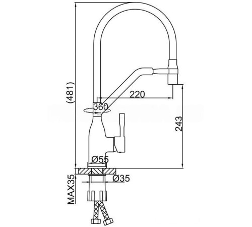 Смеситель FRAP F4497-9