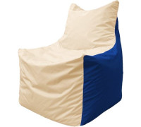 Кресло-мешок Flagman Фокс Ф2.1-133 слоновая кость/тёмно-синий