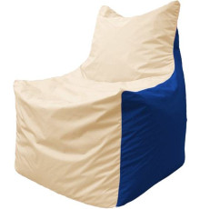 Кресло-мешок Flagman Фокс Ф2.1-133 слоновая кость/тёмно-синий