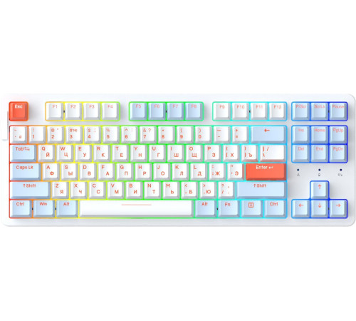 Клавиатура Dareu A87X Dareu Blue Sky V3, белый/синий