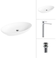Умывальник Lauter 21571 + Reef 21CK8678C с донным клапаном 21190CH хром