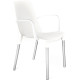 Стул с подлокотниками Sheffilton SHT-S76 белый/хром лак