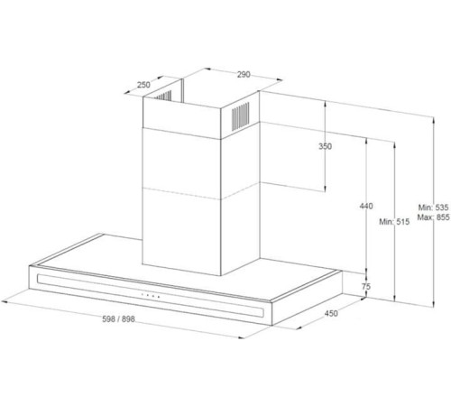 Кухонная вытяжка Korting KHC 6877 N