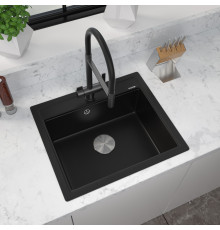 Кухонная мойка ZorG Rock 60 Premium black metallic