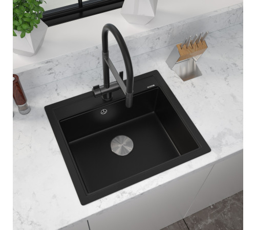 Кухонная мойка ZorG Rock 60 Premium black metallic