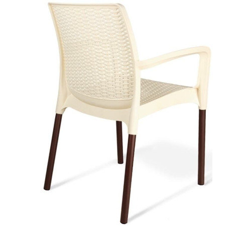 Кресло Sheffilton SHT-S68 бежевый/коричневый муар