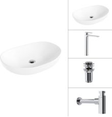 Умывальник Lauter 21502 + Reef 21CK8678C + сифон 21635CH + дон.клапан 21190CH хром