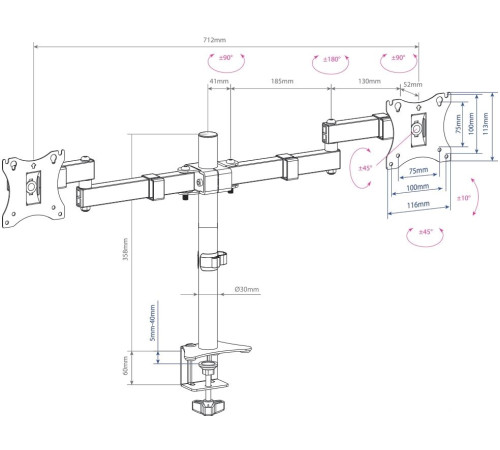 Кронштейн для монитора Arm Media LCD-T04