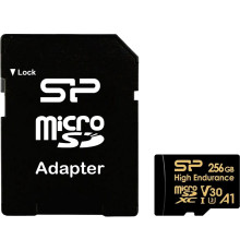 Карта памяти Silicon-Power Golden Series High Endurance microSDXC SP256GBSTXDV3V1HSP 256GB с адаптером