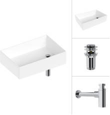 Умывальник Lauter 21518-1 + клапан 21190CH + сифон 21635CH хром