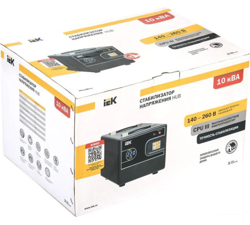 Стабилизатор напряжения IEK HUB 10 кВА IVS21-1-010-13