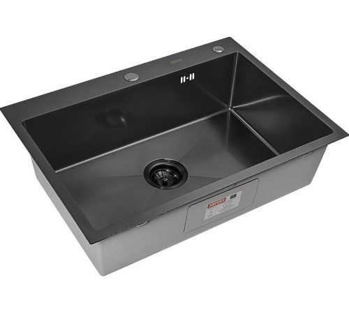 Кухонная мойка ARFEKA ECO AR 700*500 BLACK PVD NANO DECOR