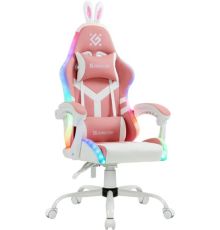 Игровое геймерское кресло Defender Ideal белый/розовый