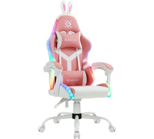 Игровое геймерское кресло Defender Ideal белый/розовый
