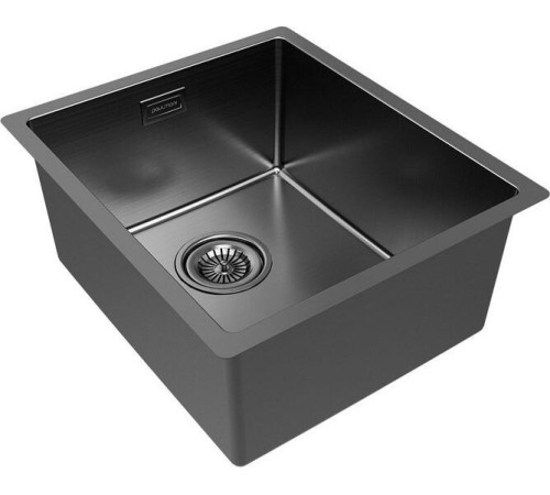 Кухонная мойка Paulmark Lassan 38 UNI LA38-GM черный/вороненая сталь