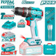 Ударная дрель-шуруповерт Total TIDLI20868 с 2-мя АКБ, кейс