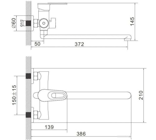 Смеситель Эверест B22-274F